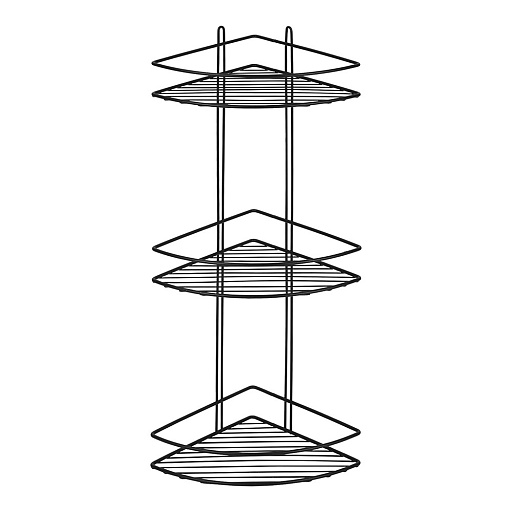 Полка для ванной Металаксон Drop угловая трехъярусная 200х200х630 мм металл черная (4893-3/ЧМПУО-3) Полка для ванной Металаксон Drop угловая трехъярусная 200х200х630 мм металл черная (4893-3/ЧМПУО-3)