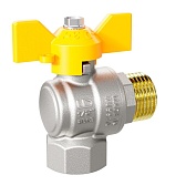 Кран шаровой газовый LD Pride 1 ВР(г) х 1 НР(ш) бабочка (LD 47.254.25)
