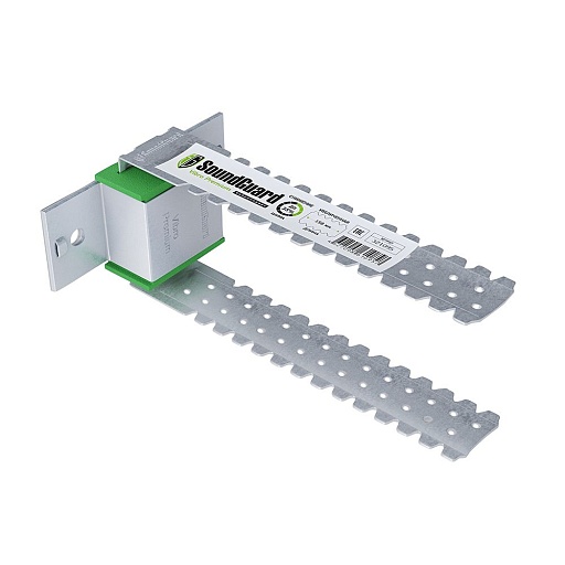 Подвес прямой SoundGuard Vibro Premium 60х27 антивибрационный для потолка 1 мм  Подвес прямой SoundGuard Vibro Premium 60х27 антивибрационный для потолка 1 мм
