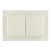 Розетка IEK Brite РСбш12-3-44-БрКр встраиваемая бежевая с крышкой (BR-R26-16-44-K10-F)