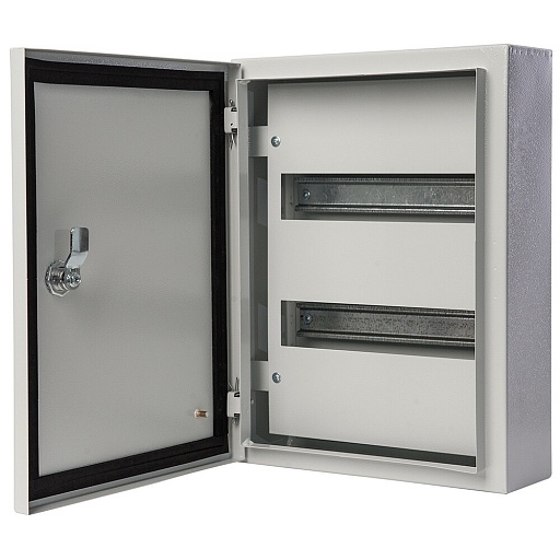 Щит распределительный навесной Dekraft ЩРН-24 металлический IP54 400х300х120 мм 24 модуля с замком Щит распределительный навесной Dekraft ЩРН-24 металлический IP54 400х300х120 мм 24 модуля с замком