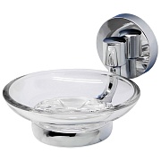 Мыльница для ванной WasserKraft Rhein K-6200 с держателем стекло/металл хром (K-6229)