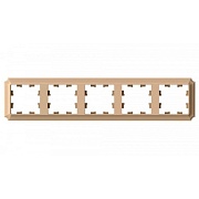 Рамка Systeme Electric AtlasDesign Antique пятиместная песочная (ATN101205)