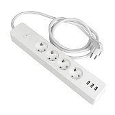 Умный удлинитель EKF Connect PRO 5 розеток 3 USB 1,8 м белый Умный удлинитель EKF Connect PRO 5 розеток 3 USB 1,8 м белый
