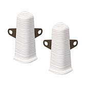 Угол наружный Идеал Деконика 70 мм ясень бьянко Г-профиль (2 шт.)