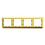 Рамка Systeme Electric AtlasDesign Antique четырехместная золото (ATN101604)