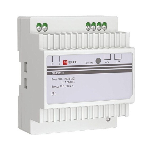 Блок питания 12 В EKF PROxima dr-30w (dr-30w-12)