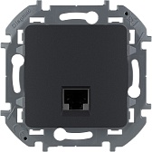 Розетка компьютерная Legrand Inspiria 673828 скрытая установка антрацит один модуль RJ45 Розетка компьютерная Legrand Inspiria 673828 скрытая установка антрацит один модуль RJ45