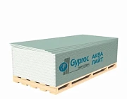 Гипсокартон ГКЛ Gyproc Аква Лайт 2500x1200x9,5 мм влагостойкий