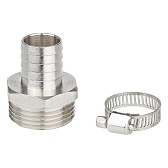 Комплект 3/4х1 для подключения садового шланга MasterProf наружная резьба латунный (ДС.020040)