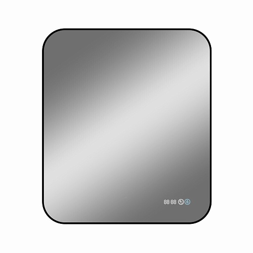 Зеркало с подсветкой прямоугольное 60х70 см с часами Continent Caseiro Led (ЗЛП5051)