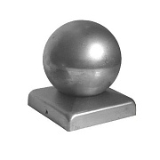 Навершие металлическое для забора с шаром 100х100 мм 0,1 м грунт