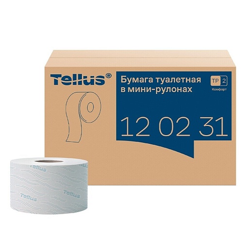Туалетная бумага Tellus ТР-2 Комфорт в мини-рулонах 170 м (12 шт.) (120231)