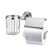 Держатель для туалетной бумаги WasserKraft Isen с крышкой металл/пластик хром (K-4059)