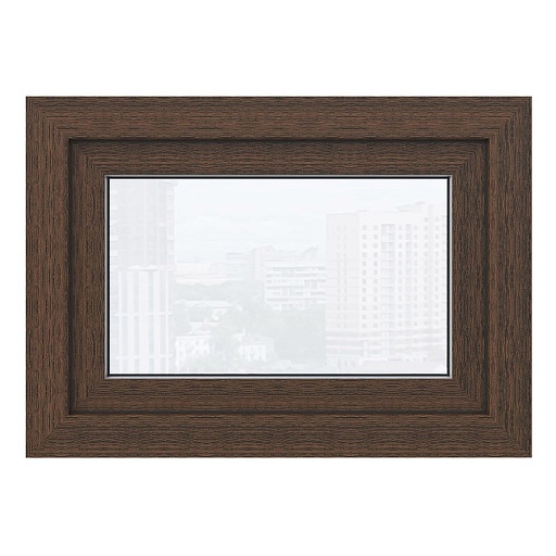 Пластиковое окно VEKA WHS Halo 60 500х700 мм 1 створка откидная фрамуга однокамерное дуб темный Пластиковое окно VEKA WHS Halo 60 500х700 мм 1 створка откидная фрамуга однокамерное дуб темный