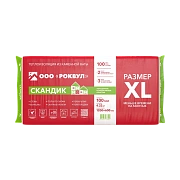 Утеплитель Роквул Лайт Баттс Скандик XL 1200x600x100 мм 4,32 кв. м
