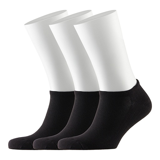 Носки мужские низкие Hesler кардная пряжа 44-46 черные (3 пары)