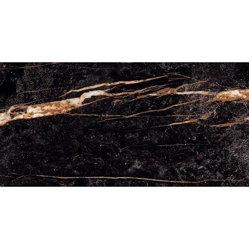Керамогранит Lavelly Marble Nero черный полированный 120х60 см (2 шт.=1,44 кв.м)