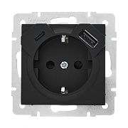 Розетка Lezard Vesna встраиваемая черный бархат с USB-A/ Type-C (742-4288-181TC) Розетка Lezard Vesna встраиваемая черный бархат с USB-A/ Type-C (742-4288-181TC)