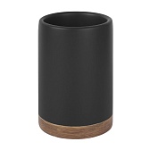 Стакан для ванной WasserKraft Vils настольный полирезин черный/коричневый (K-6128)