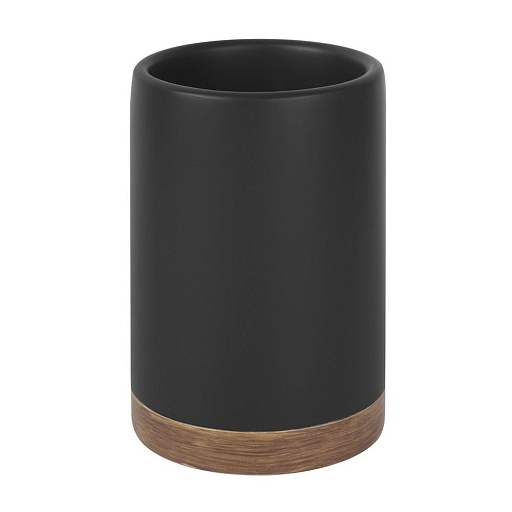 Стакан для ванной WasserKraft Vils настольный полирезин черный/коричневый (K-6128) Стакан для ванной WasserKraft Vils настольный полирезин черный/коричневый (K-6128)