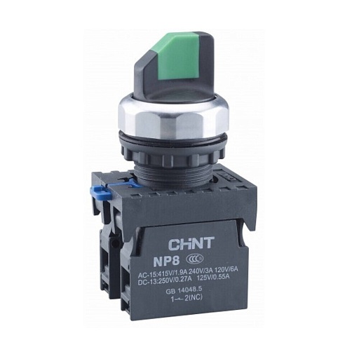 Переключатель Chint NP8 10X/21 230 В 1НО IP65 3P с фиксацией черный (578661)