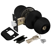 Ручка-защелка Punto кноб 6072 BL-E с ключом и фиксатором черная Ручка-защелка Punto кноб 6072 BL-E с ключом и фиксатором черная