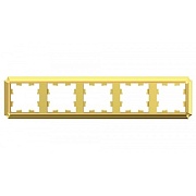 Рамка Systeme Electric AtlasDesign Antique пятиместная золото (ATN101605)