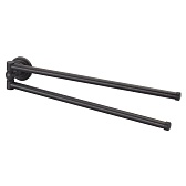 Полотенцедержатель WasserKraft Isar K-7300 450 мм двойной поворотный на шуруп металл темная бронза (K-7331)