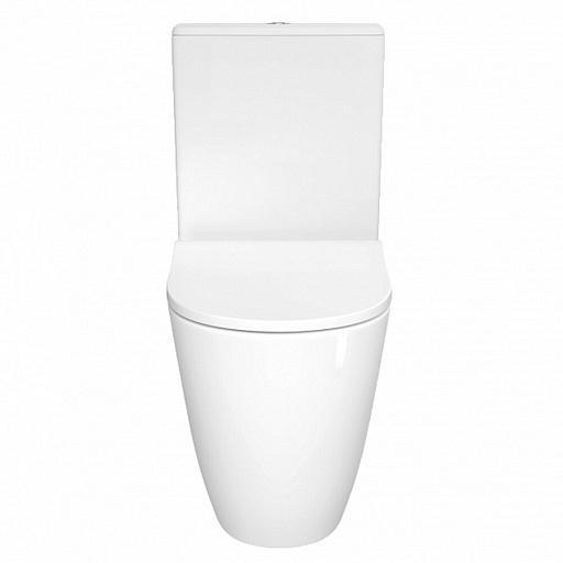 Унитаз-компакт Vitra Sento безободковый с горизонтальным выпуском с сиденьем микролифт белый (9830B003-7204)