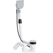 Сифон для ванны Viega Multiplex Visign 1 1/2x50 мм регулируемый полуавтомат с выпуском d70 мм с переливом с соединением 40/50 мм (724566)