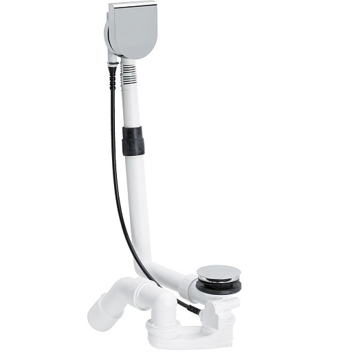 Сифон для ванны Viega Multiplex Visign 1 1/2x50 мм регулируемый полуавтомат с выпуском d70 мм с переливом с соединением 40/50 мм (724566)