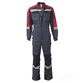Комбинезон защитный Спрут Формула 56-58 рост 182-188 см серый/красный