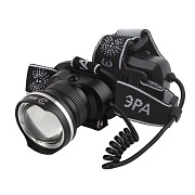 Фонарь налобный Эра светодиодный 1 LED 5 Вт аккумуляторный Li-Ion пластик/алюминий 3 режима (Б0039626)