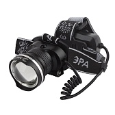 Фонарь налобный Эра светодиодный 1 LED 5 Вт аккумуляторный Li-Ion пластик/алюминий 3 режима (Б0039626)