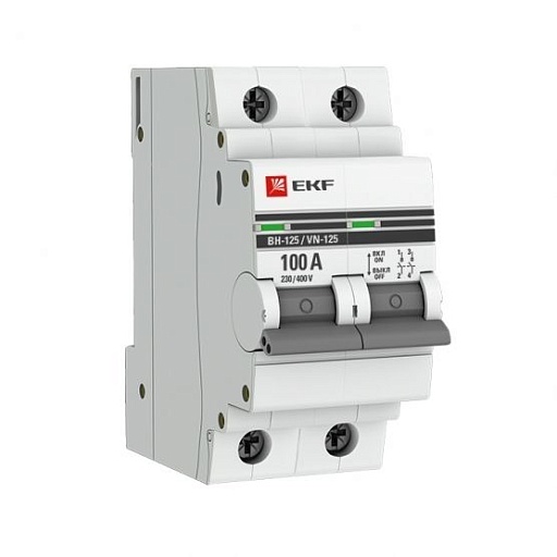 Выключатель нагрузки EKF PROxima ВН-125 2Р 100А 230 В на DIN-рейку (SL125-2-100-pro) Выключатель нагрузки EKF PROxima ВН-125 2Р 100А 230 В на DIN-рейку (SL125-2-100-pro)