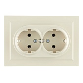 Розетка IEK Brite РС12-3-БрКр встраиваемая бежевая (BR-R21-16-K10-F)