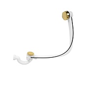 Сифон для ванны Wirquin 1 1/2х50 мм проточный полуавтомат с выпуском d70 мм с переливом с соединением 40/50 мм (30987201)