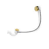 Сифон для ванны Wirquin 1 1/2х50 мм проточный полуавтомат с выпуском d70 мм с переливом с соединением 40/50 мм (30987201)