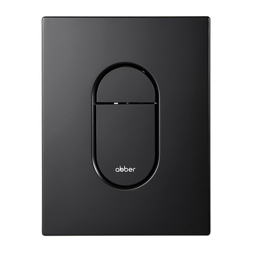 Клавиша смыва для инсталляций Abber пневматическая черная матовая (AC0124MB)
