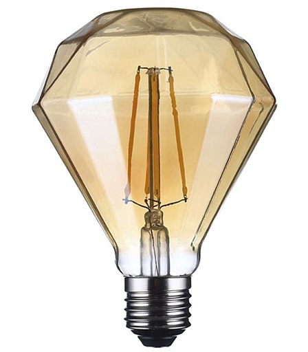 Лампа светодиодная филаментная REV E27 2200К 5 Вт 400 Лм 220 В кристалл прозрачная
