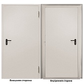 Дверь противопожарная Промет ДП-EIS-60 глухая правая серый RAL 7035 950х2050 мм