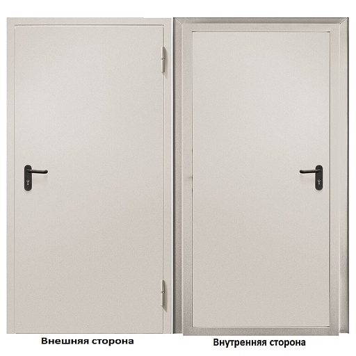 Дверь противопожарная Промет ДП-EIS-60 глухая правая серый RAL 7035 950х2050 мм