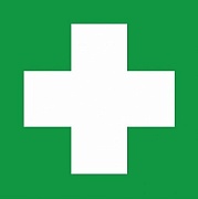 Наклейка знак электробезопасности EKF PROxima 200х200 мм Аптечка первой медицинской помощи зеленая (an-4-03)
