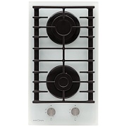 Варочная панель газовая Krona Hagel 30 WH 2 конфорки белая Варочная панель газовая Krona Hagel 30 WH 2 конфорки белая