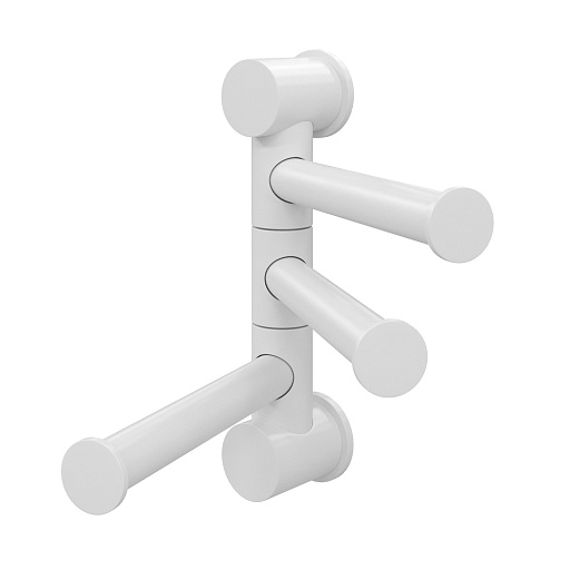 Полотенцедержатель WasserKraft Kammel K-8300 White 120 мм тройной поворотный на шуруп металл белый (K-1053W)