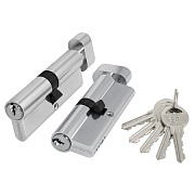 Цилиндр Fuaro 100 ZM 80 40х40 мм ключ/вертушка хром Цилиндр Fuaro 100 ZM 80 40х40 мм ключ/вертушка хром