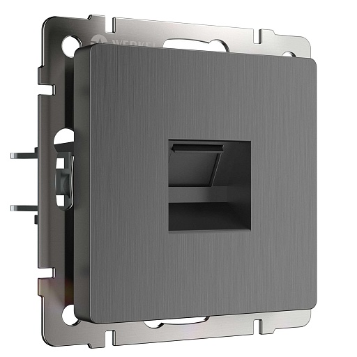 Розетка компьютерная Werkel встраиваемая графит рифленый RJ45 (a050748) Розетка компьютерная Werkel встраиваемая графит рифленый RJ45 (a050748)