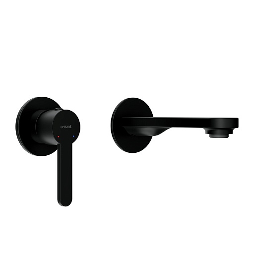 Смеситель для раковины встраиваемый Cersanit Oliva однорычажный черный (68978)