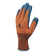 Перчатки полиэстеровые 13 нитей с латексным обливом Delta Plus VE733OR оранжевые XL Перчатки полиэстеровые 13 нитей с латексным обливом Delta Plus VE733OR оранжевые XL